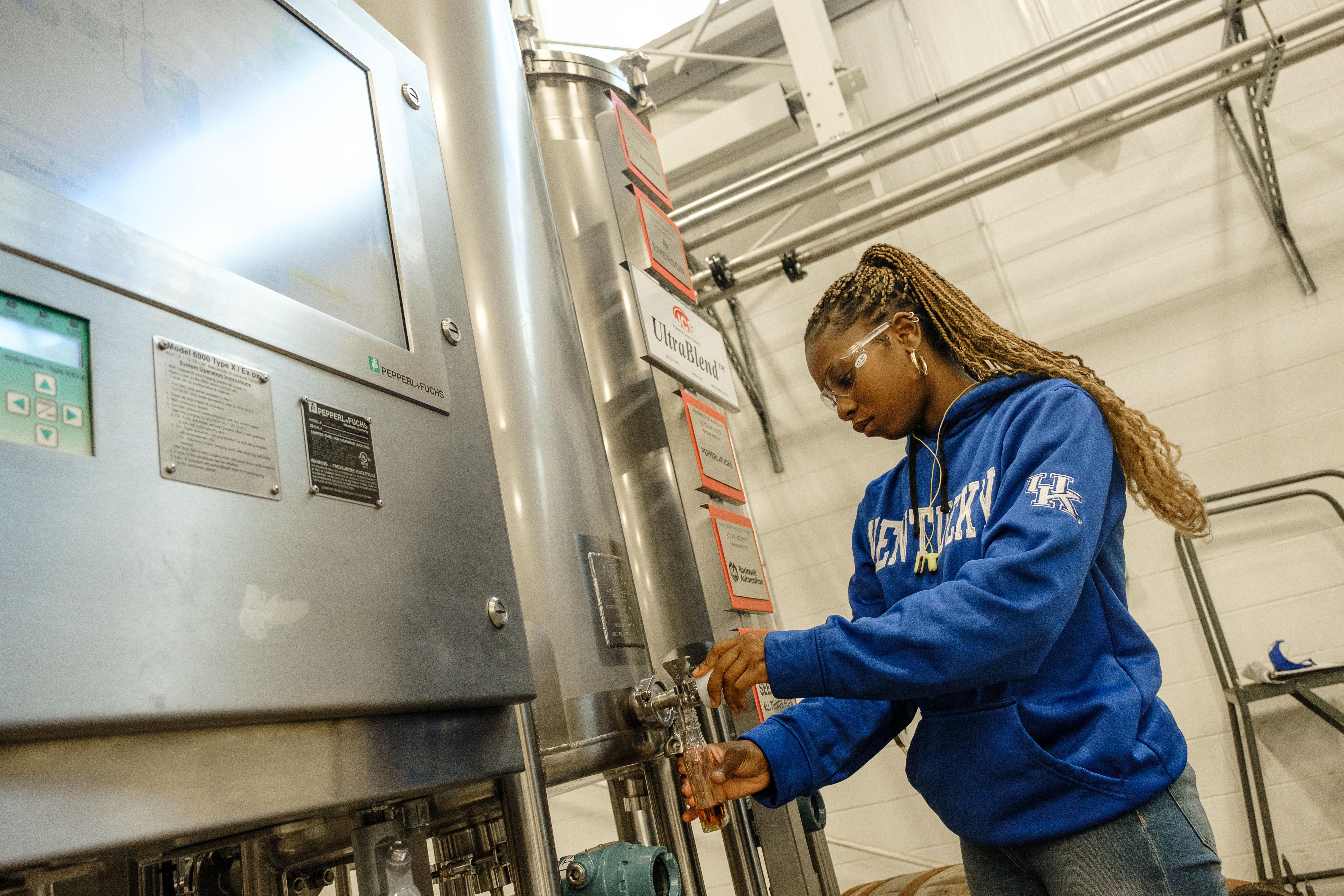 Johnna Campbell, UK Distillation, Wine and Brewing Studies student. Photo by Matt Barton