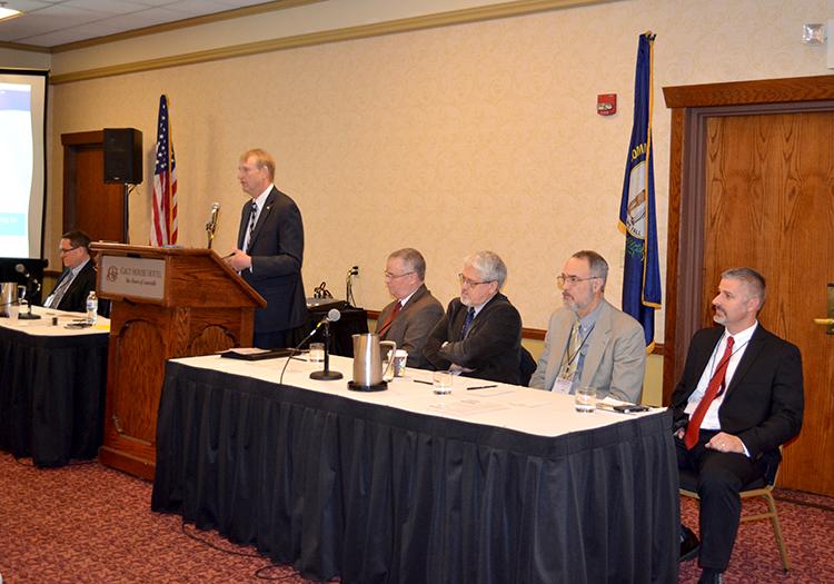 UK agricultural economist addresses the crowd during the 2018 Kentucky Agricultural Economic Outlook on Nov. 29. Photo by Katie Pratt, UK agricultural communications
