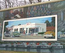 One of the murals depicts the rich heritage of Ashland Oil and its impact on early years in Catlettsburg
