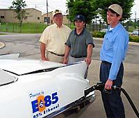 Chris Lappe with ethanol car