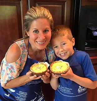 Rae-Anne and Evan Embry show off their winning recipe.