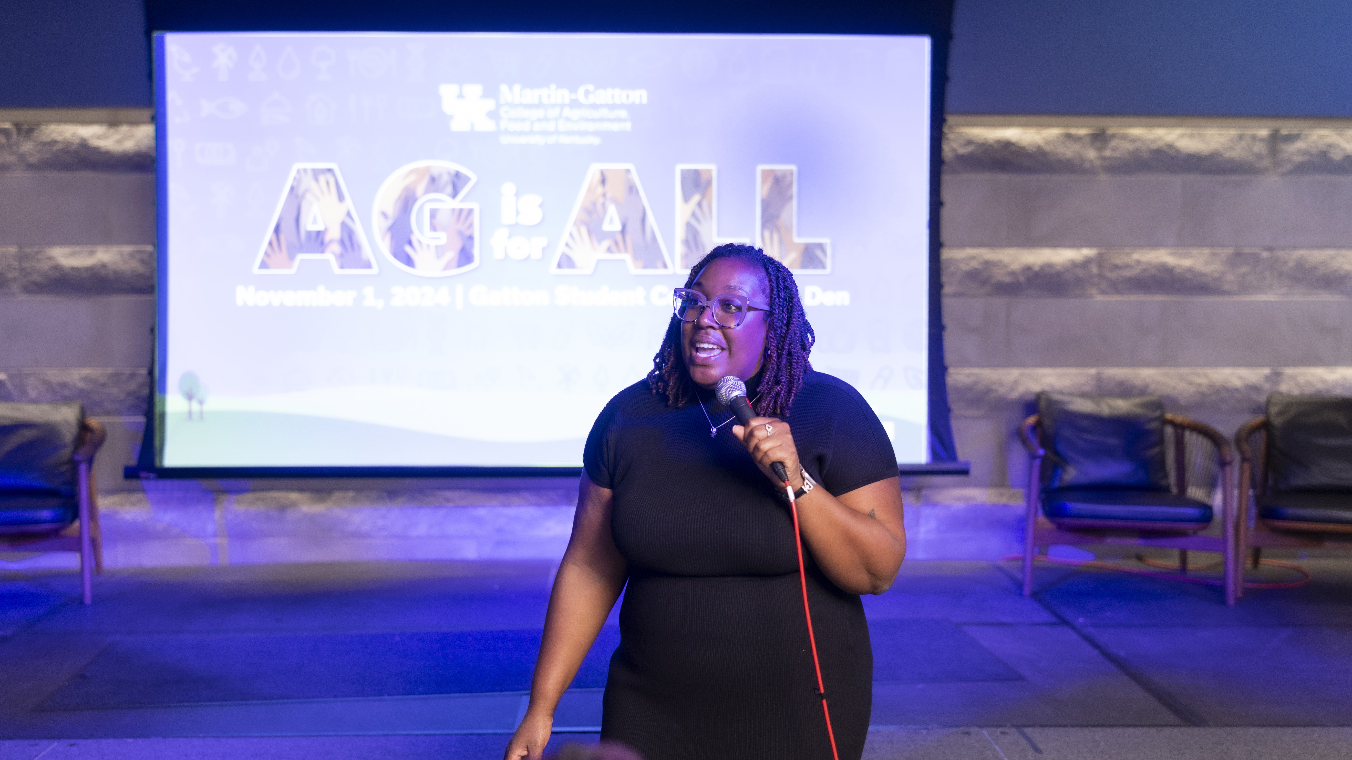 Dr. Kendriana Price presenting at last year's Ag is for All event at the University of Kentucky's Gatton Student Center. Photo provided by Martin-Gatton CAFE.