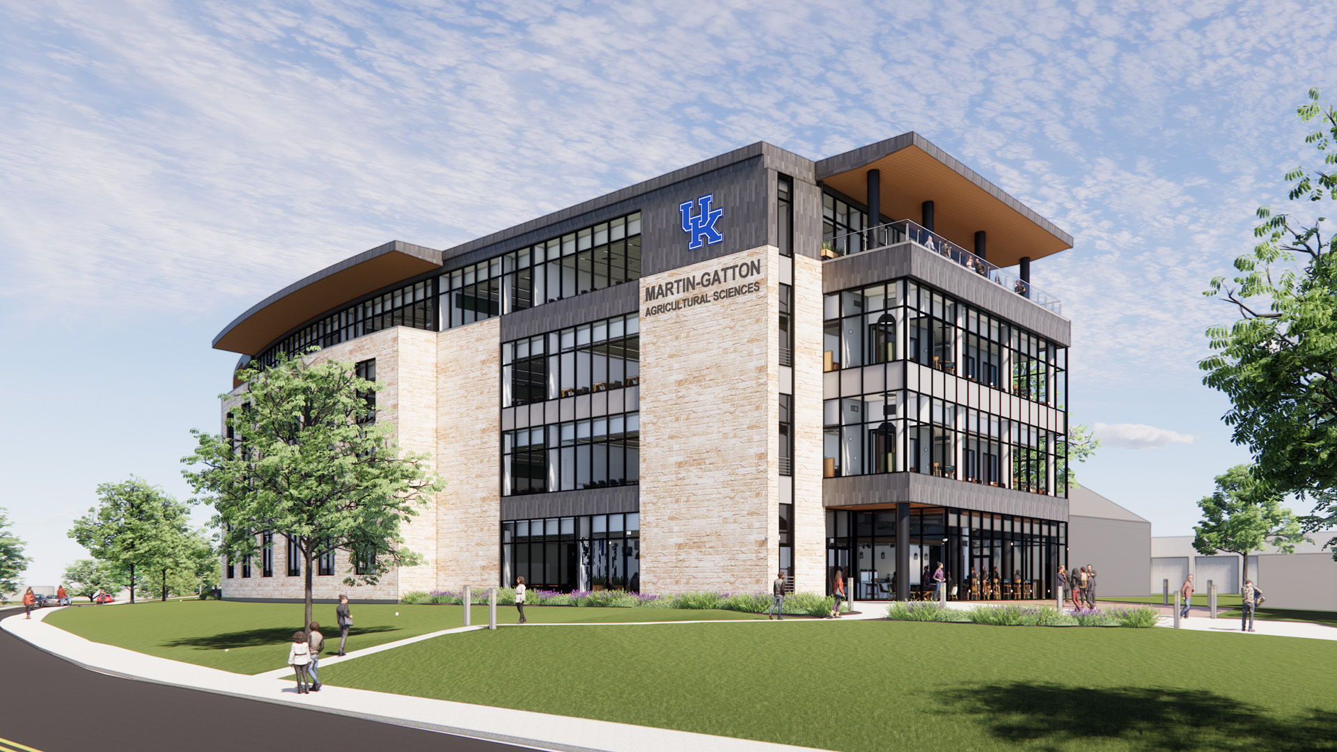 Building rendering which will span 66,000 square feet, is slated for 2026 and become the college’s primary teaching facility and student center.