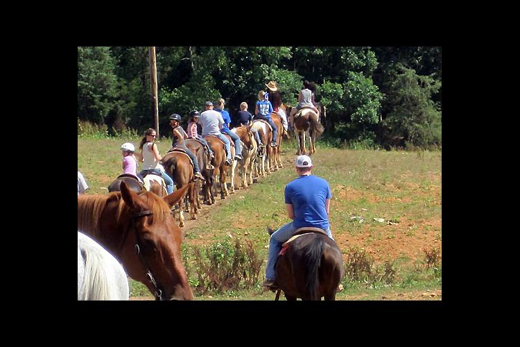 Horseback riding was one of the events at the 2014 camp at Mammoth Cave.