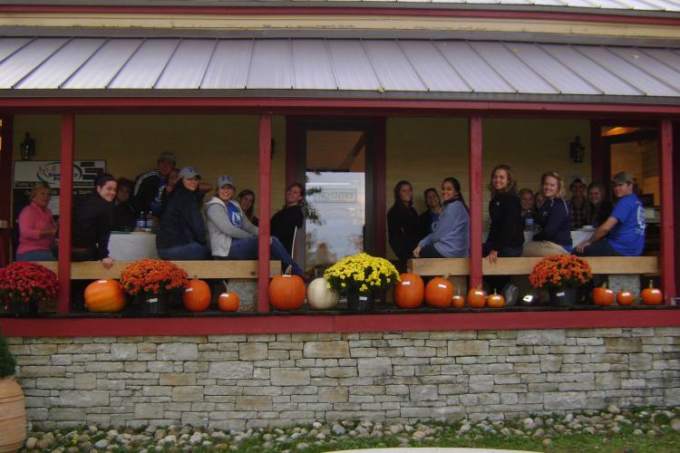 Students in the Agriculture Residential College on a trip to Marksbury. 