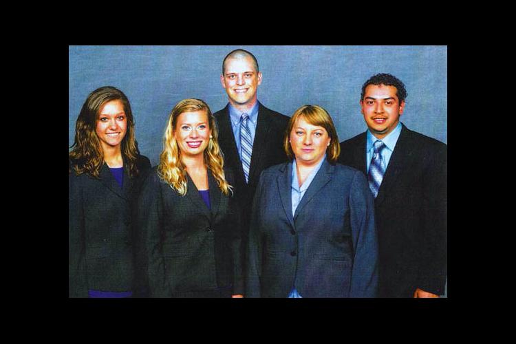 (l-r) Alex Land, Helen Sauer, Nathan Bush, Jessica Hagan, Jose Marin took their ideas to Florida for a national competition.