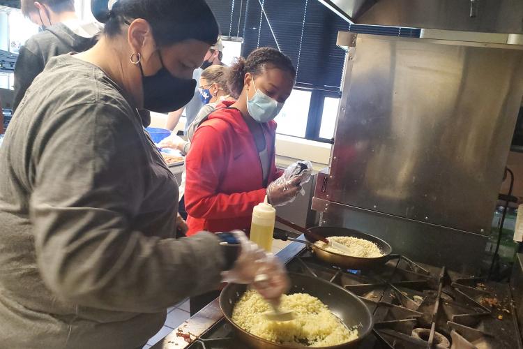 FCS members worked alongside students to provide meals for UK's Campus Kitchen.