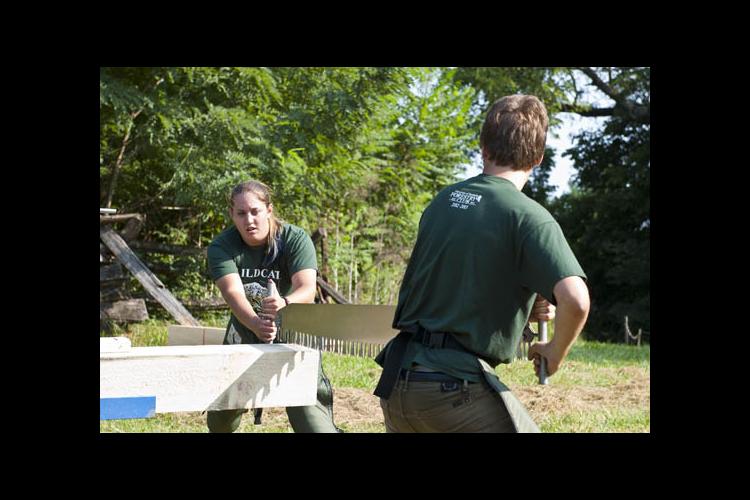 UK Forestry students show off their skills in timber competition. 