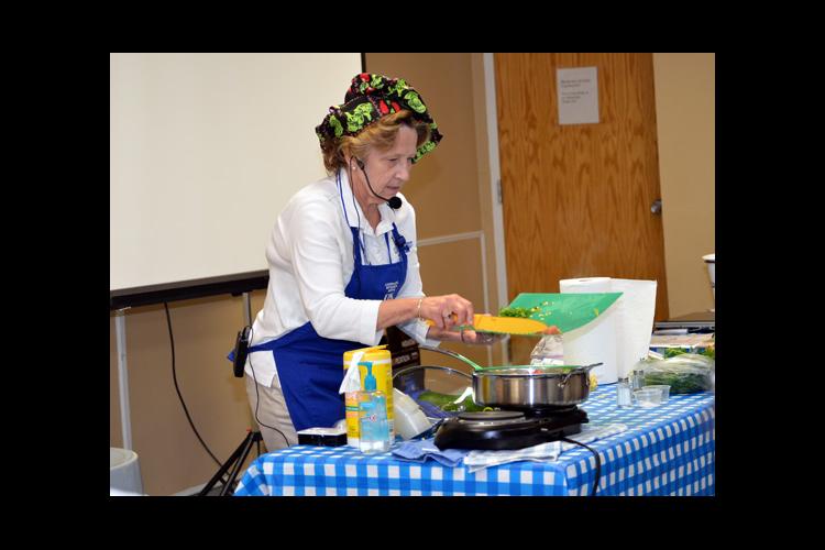 Christine Duncan, Oldham County FCS extension agent, leads a cooking class at the La Grange YMCA.