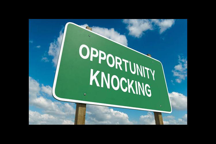 Opportunity Knocking sign