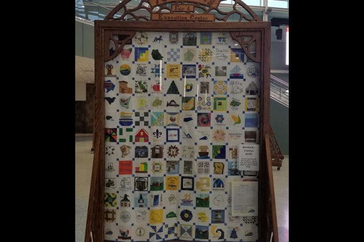 The 2020 Kentucky Census quilt will now hang in the Kentucky Department for Libraries and Archives, located in Frankfort. Photo by Jordan Strickler.