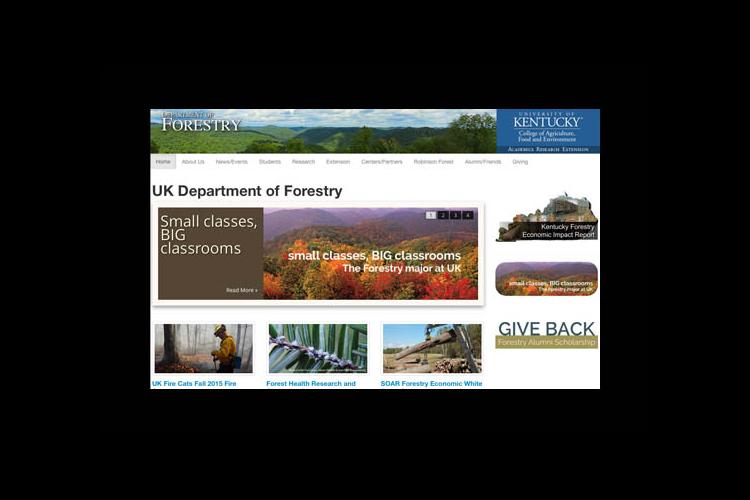 Forestry website screenshot