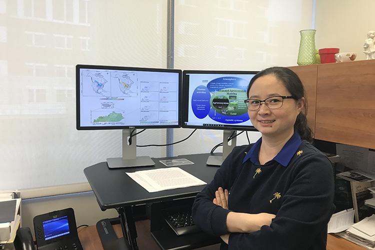 UK scientist Wei Ren will use historical and contemporary data sets to address critical risk indicators for potential natural disasters in agriculture. Photo courtesy of Ren lab.