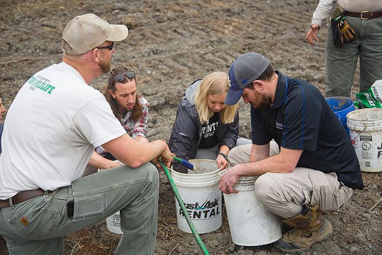 UK Forestry & Natural Resources students help reforest a strip mine in Whitley County, Kentucky.