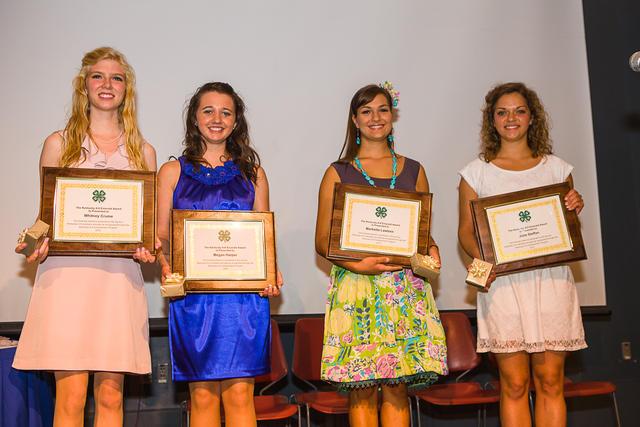 Emerald winners from left: Whitney Crume, Megan Harper, Marketta Lawless and Julia Steffen. 