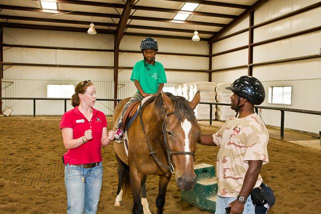 Horseback riding was one of the activities offered at a previous Cooperative Extension camp for military families. 