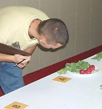 4-Hers must identify several different types of fruits and plants in the State Fair horticulture event. (Photo: Michael Siebold, 4-H Junior Press Corps)