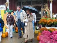 woman with umbrella Harvest Trail Tour
