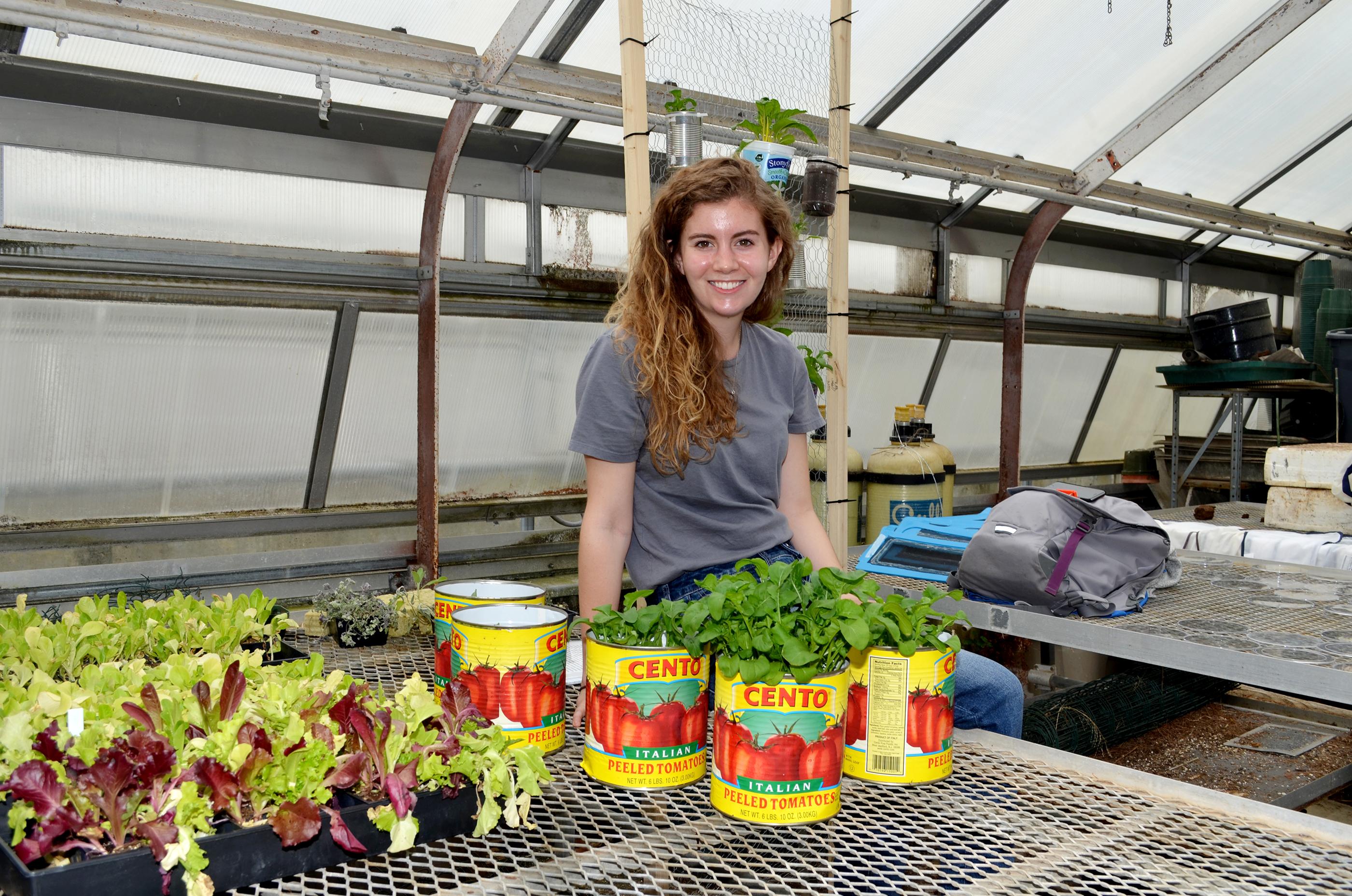 Anna Townsend's research sought to identify the most economical and feasible indoor garden for the student organization. 