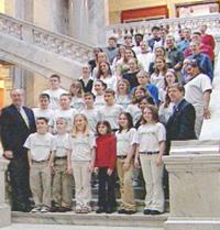 Members of Leadership Ballard along with other youth from Ballard County visited with members of the Kentucky General Assembly during their trip to Frankfort.