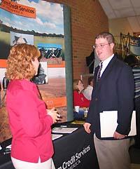 Students had one-on-one contact with potential employers at the 2004 College of Ag. Career Fair