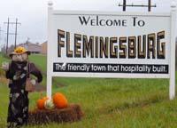 Scarecrows are everywhere in Fleming County this fall, even welcoming visitors to Fleminsburg.