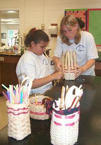 Enrichment camp participants learned to make baskets and Chinese lanterns during the Crittenden County event.