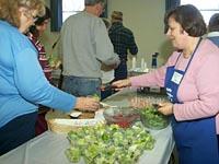 Greenup County Homemakers volunteered to cook and serve meals to those attending the Dining with Diabetes cooking schools.