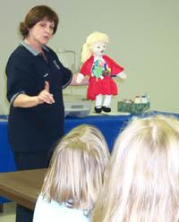 Teacher with doll