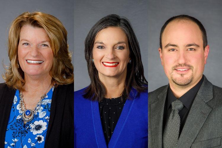 From left; Anna Porter, Natasha Lucas and Daniel Wilson recently were named extension regional directors for the West, Central and East regions of the state, respectively.