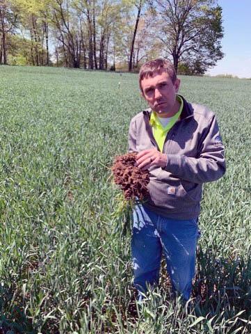Sam Halcomb in the field Sam Halcomb in the field