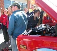 Todd County Central High School students learned about automobile maintenance as part of the Sweet 16 safety program.