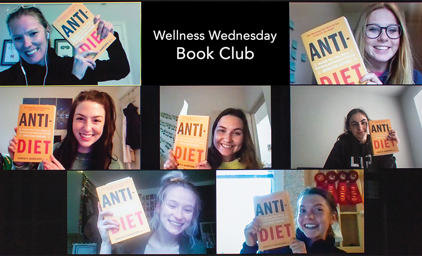 Dietetics and human nutrition students in the Wellness Wednesday Book Club participate in their first meeting.  Photo by Renee Fox, DHN marketing and promotion specialist. 