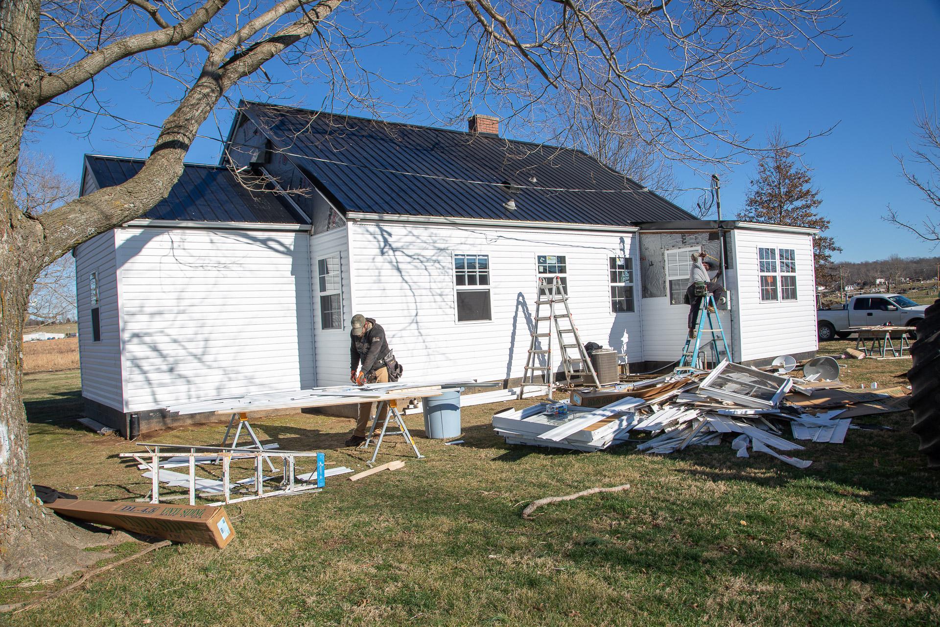 The farm operator's house at the UKREC continues to undergo renovations. Members of UK's Physical Plant Division worked on the home the end of December to help make sure the farm operator and his family were back in it by Christmas.