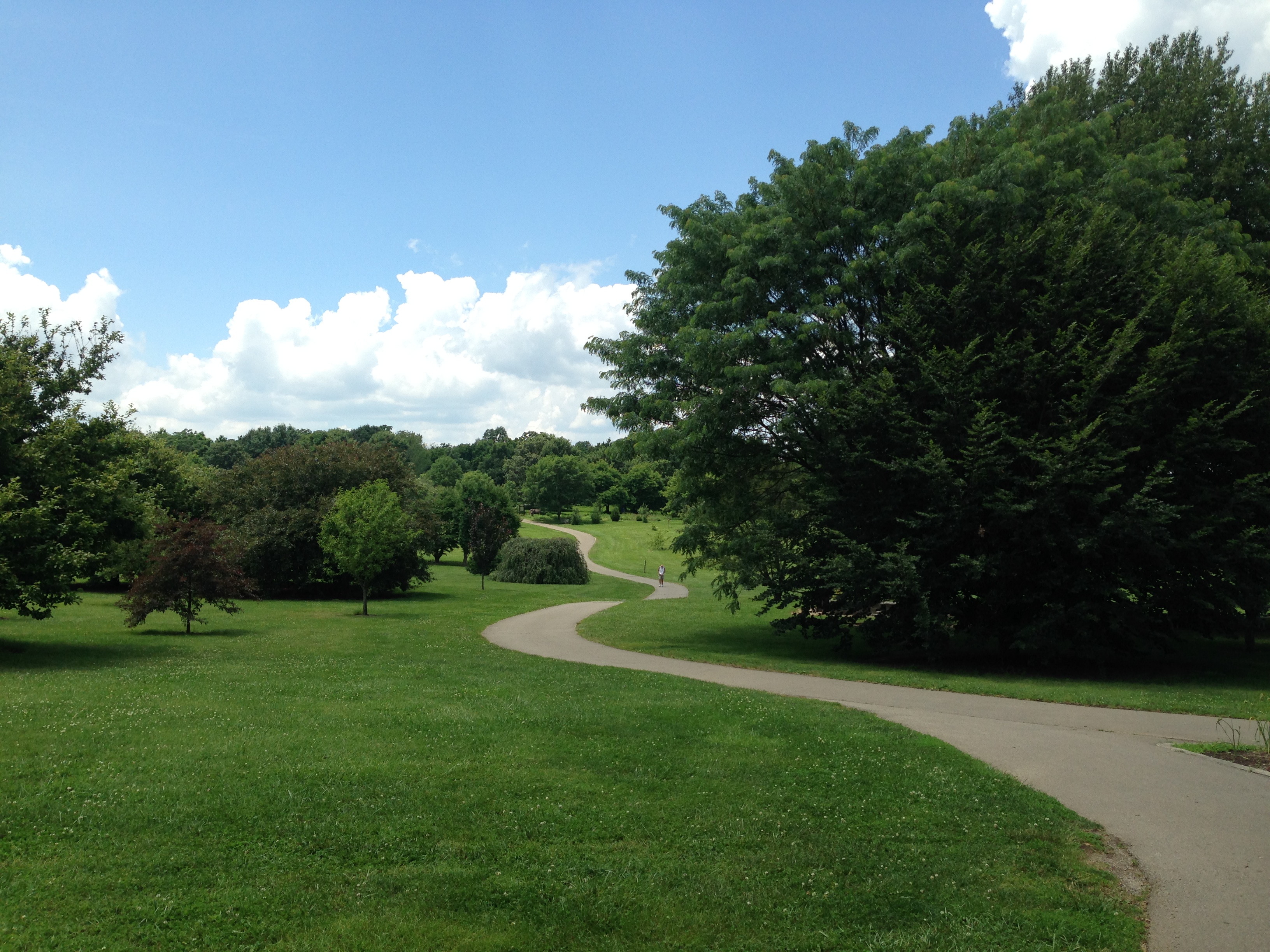 The trail meanders through the Bluegrass region of The Walk Across Kentucky at The Arboretum.