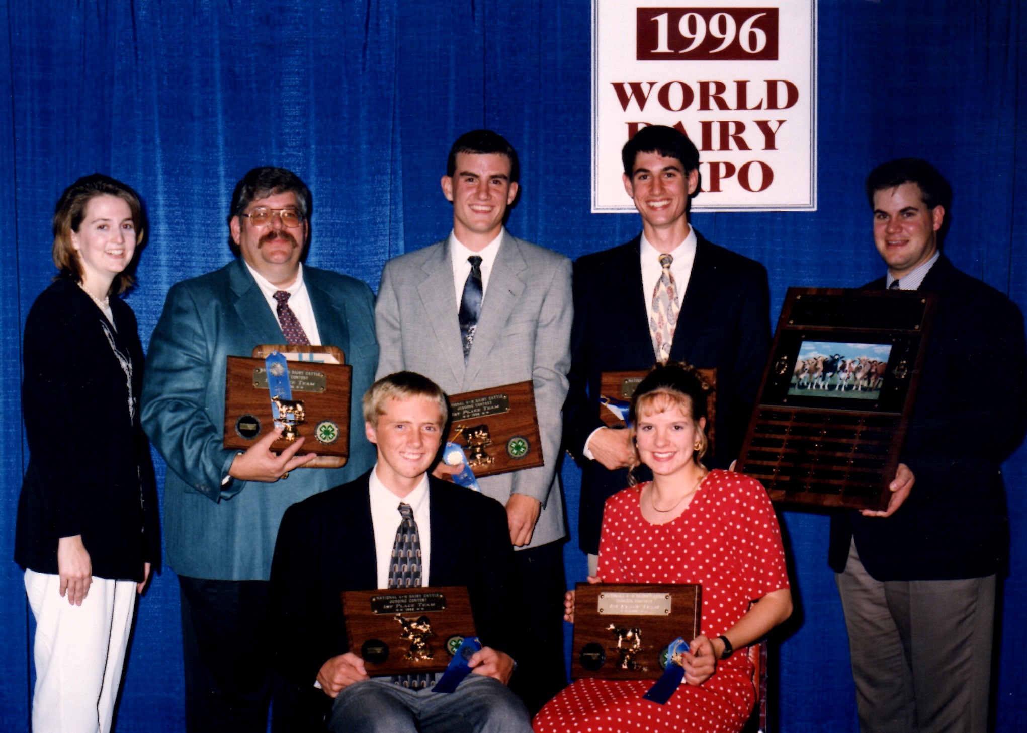 George Heersche, Jr. (second from left) with his 1996 National 4-H Dairy Cattle Judging Contest championship team. Photo provided by Kim Heersche.