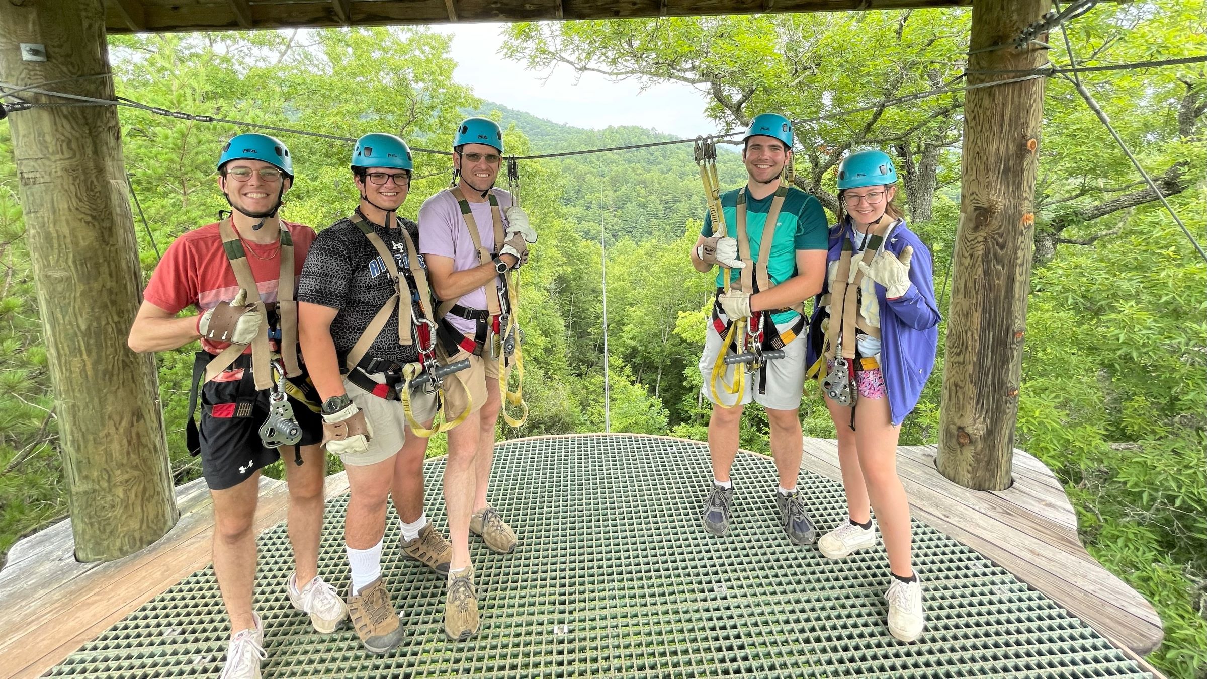 MTAC participants zip lining. Photo provided by MTAC.