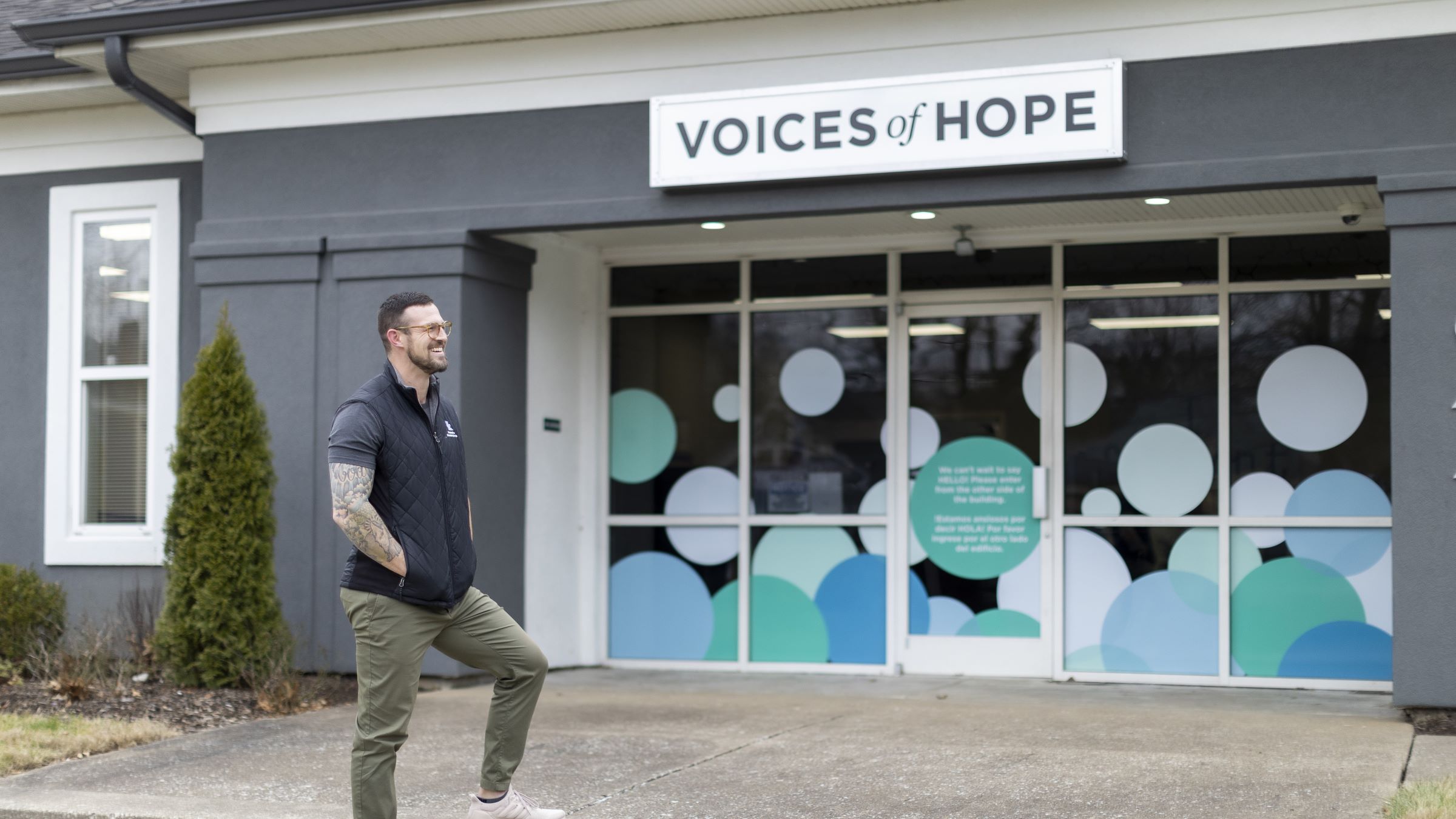 Alex Elswick is a founding member of Lexington’s Voices of Hope, a substance use disorder community center focused on research-based recovery treatment. Photo by Sabrina Hounshell.