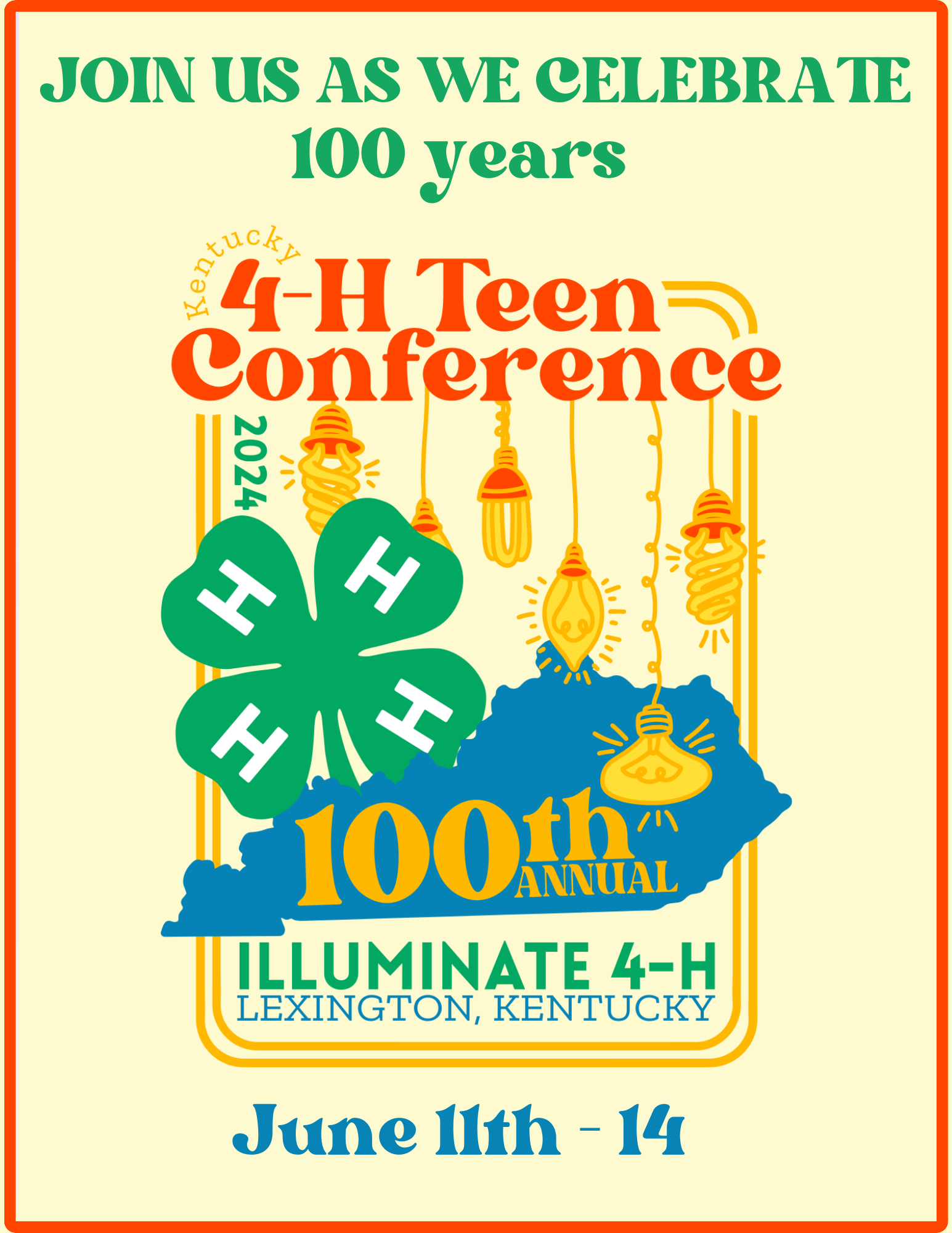  This year's conference theme is “Illuminate 4-H”. 