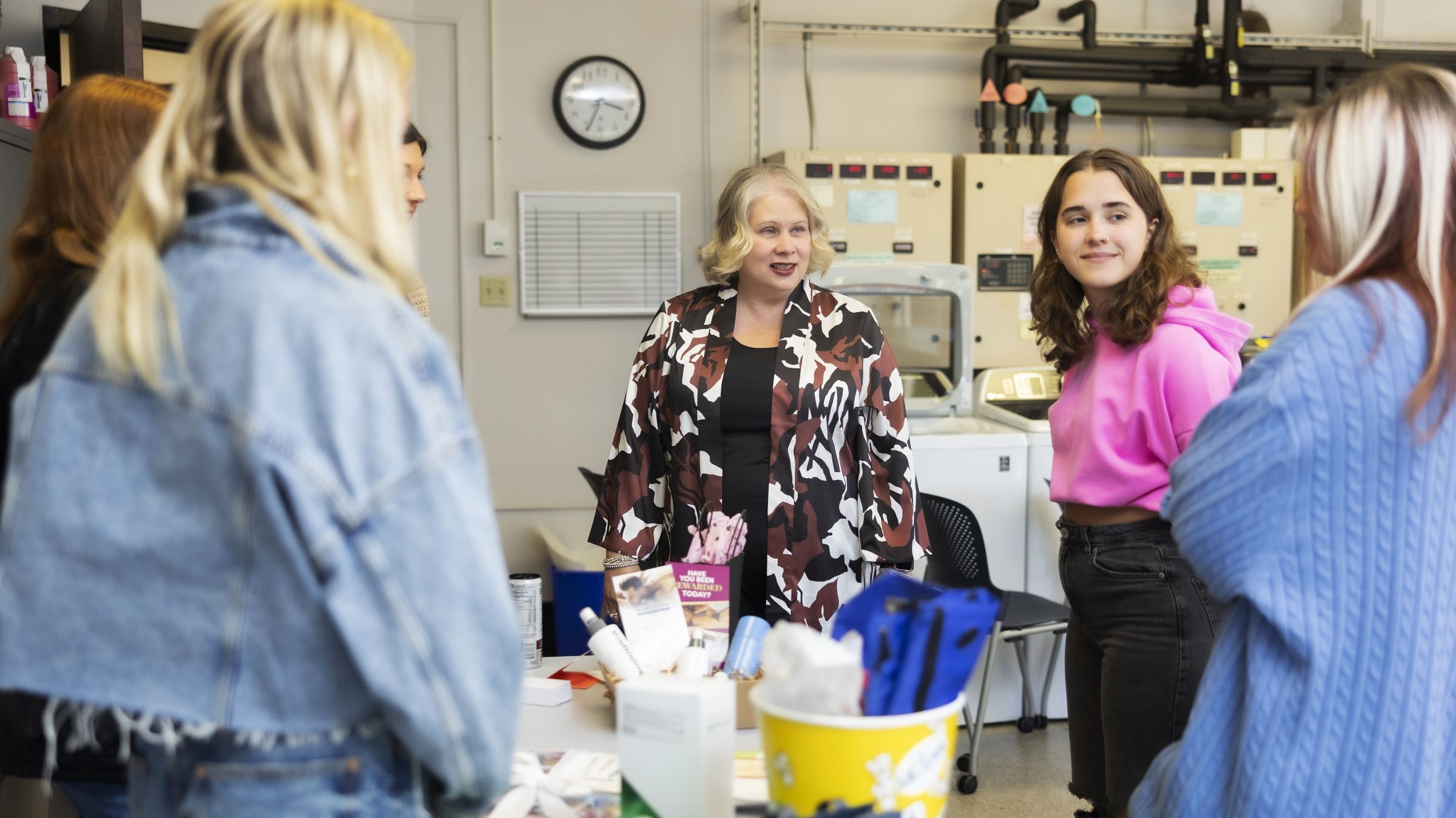 Scarlett Wesley, UK course instructor and associate professor in the Department of Retail and Tourism Management, helps her students in the MAT 559: Fashion Show Production course coordinate and run this event each spring. Photo by Sabrina Hounshell.