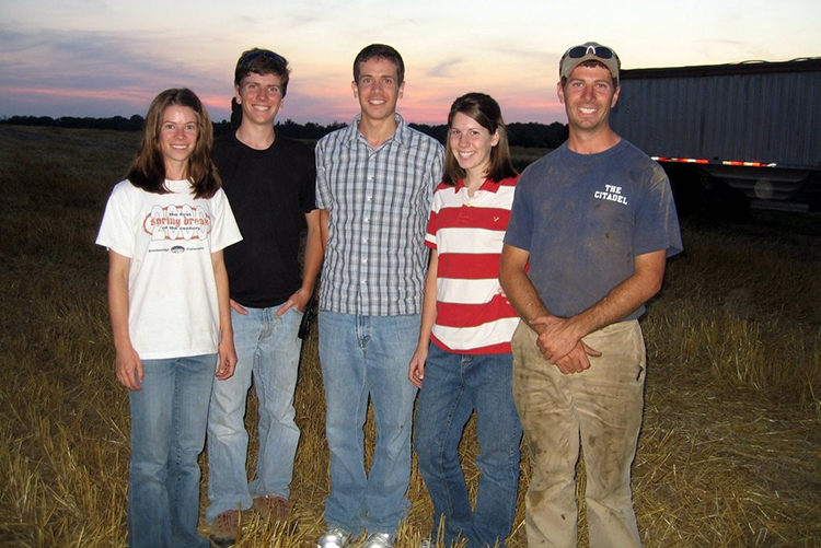 The next generation of Young family farmers from left Mary, Jeffrey, Matthew, Laura and Alexander. Photo courtesy of Alexander Young.