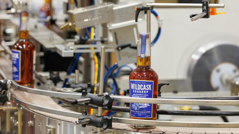 WildCask bottle on production line
