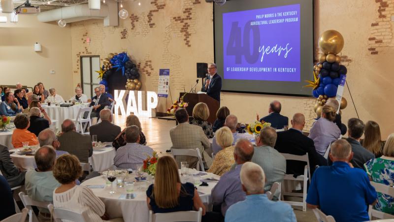 Dr. Will Snell speaking at KALP 40th reunion, photo provided by Matt Barton.