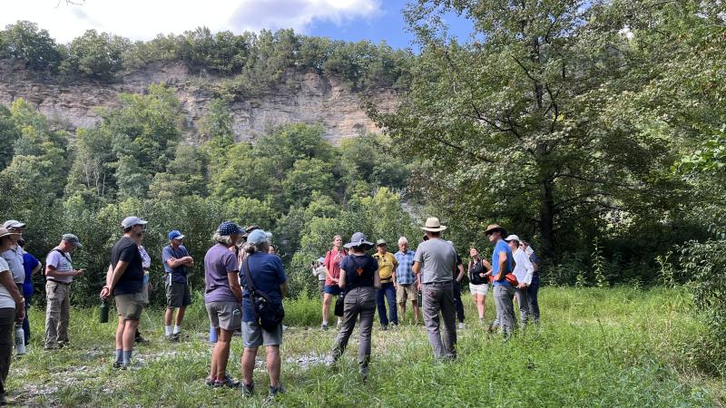 Kentucky Master Naturalist group outside taking pics. Photo provided by Anna Wiker
