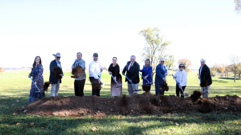 Livestock Innovation Center groundbreaking photo at the University of Kentucky’s C. Oran Little Research Center in Versailles. Provided by the Kentucky Cattlemen's Association.