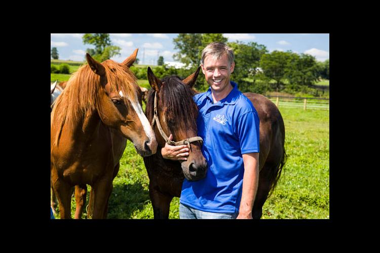 Horses on UK's Maine Chance Farm are a part of equine parasitology research conducted by Martin Nielsen.
