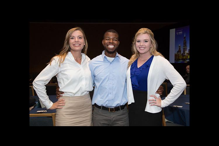 Members of the UK Agricultural Economics' Academic Bowl team are Zoe Gabrielson, Jordan Champion and Erica Rogers. 