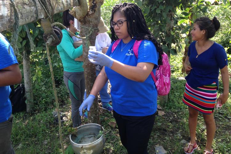 UK students helped create a filtration system for Ecuadorian villagers. 