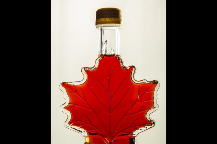 Maple syrup bottle.
