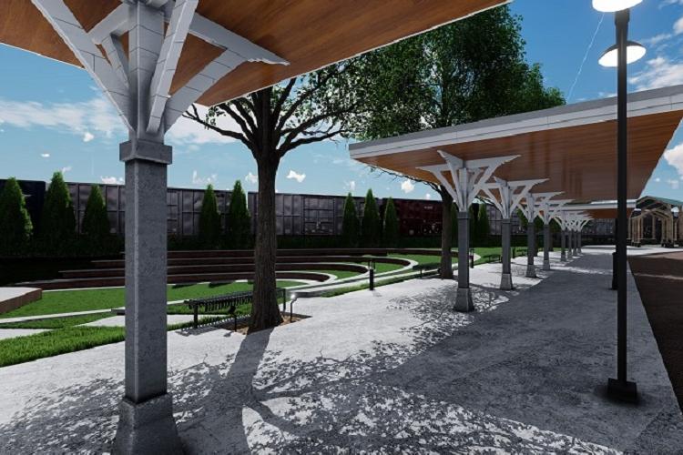 Computer rendering of the new Winchester farmers market.